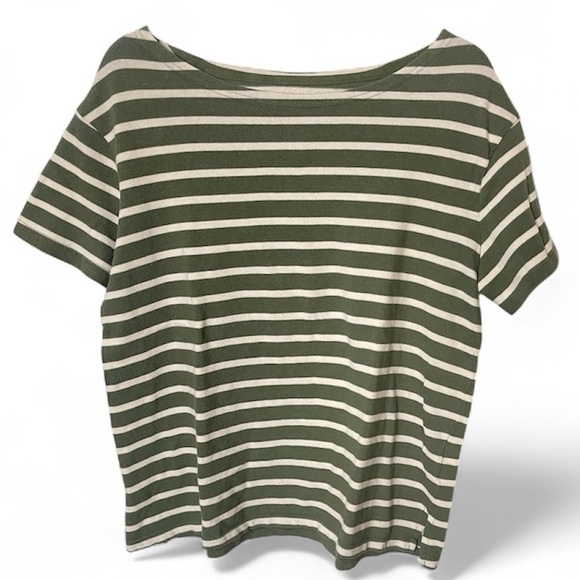 Old Navy Tops - Striped Green and White Women's Top